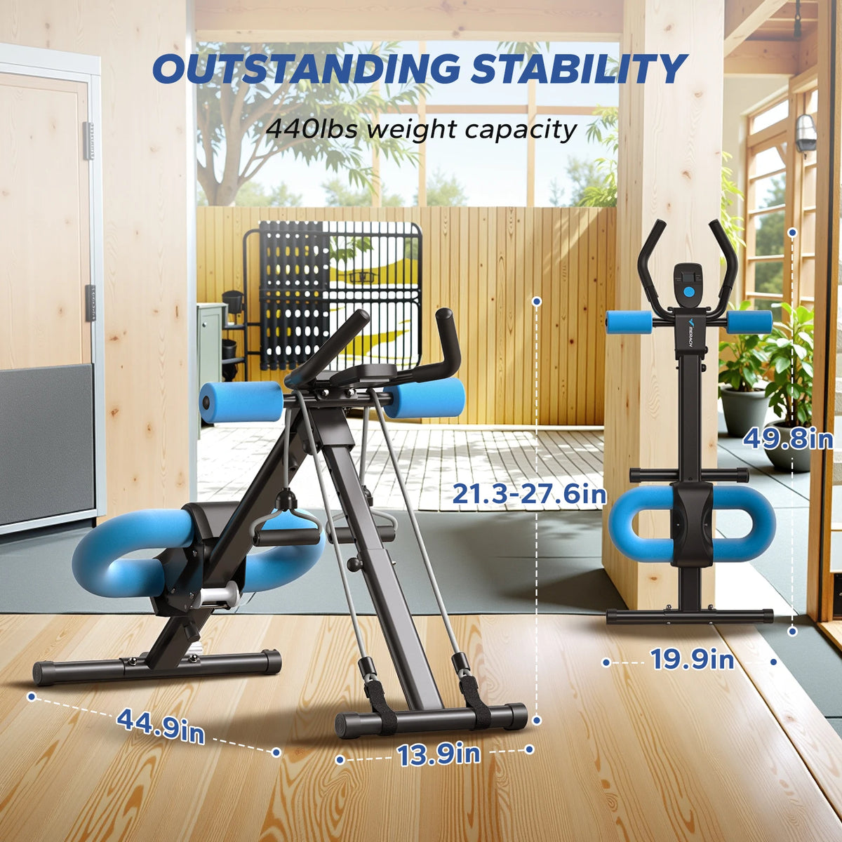 MERACH Abdominal Exercise Machine Adjustable Foldable Trainer Core Workout