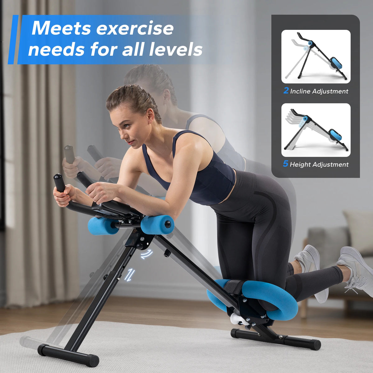 MERACH Abdominal Exercise Machine Adjustable Foldable Trainer Core Workout