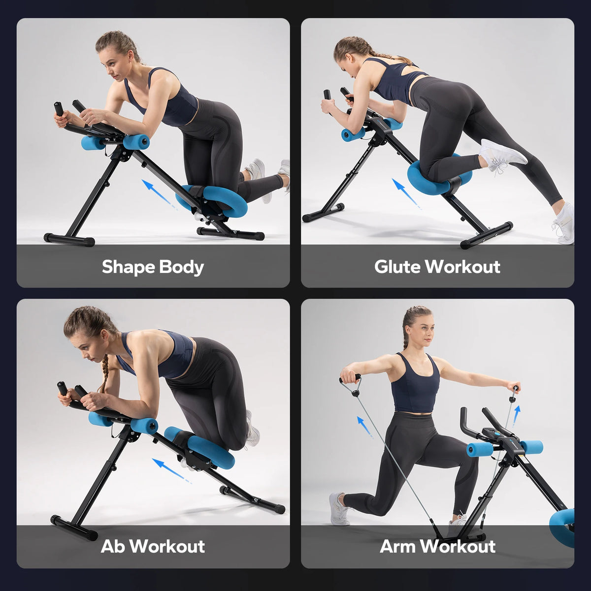 MERACH Abdominal Exercise Machine Adjustable Foldable Trainer Core Workout
