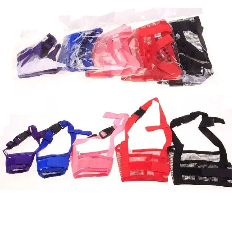 1pcs Adjustable Dog Muzzle Breathable Dog Mouth Cover Muzzle Collar Anti Barking Pet Mouth Muzzles for Dogs Dog Accessories