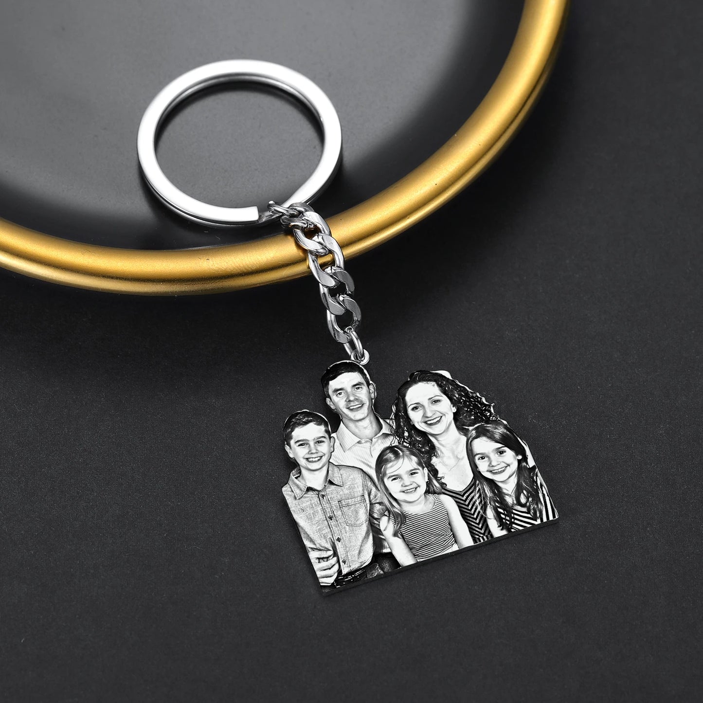 Personalized Pet Photo Necklace Engraved Pets Pendant Gifts Handmade Custom Dog Cat Keychain Memory Jewelry Picture Pendants