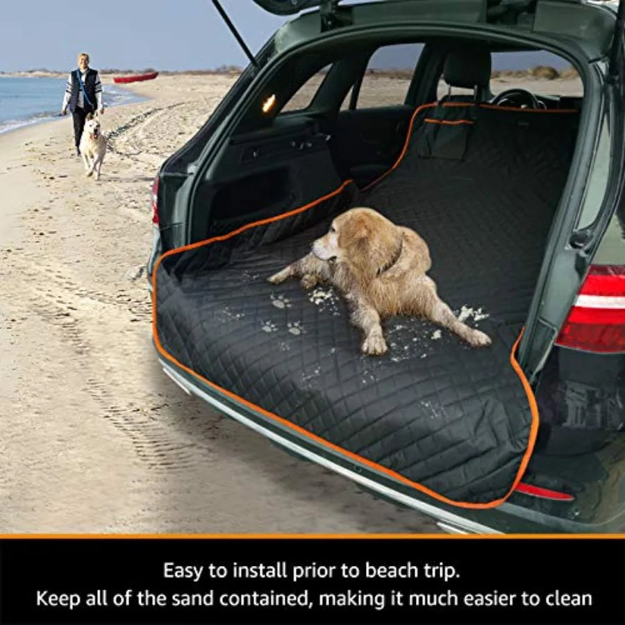 Cargo Liner for Dogs Waterproof Pet Cargo Covers for SUV with Bumper Flap Protection Heavy Duty Nonslip Dog Trunk Cargo Protect