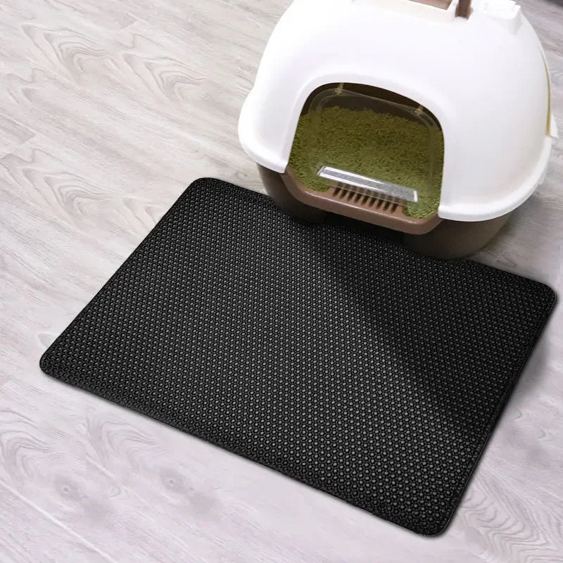 Cat Litter Mat Double Layer Waterproof Non Slip Washable Pad