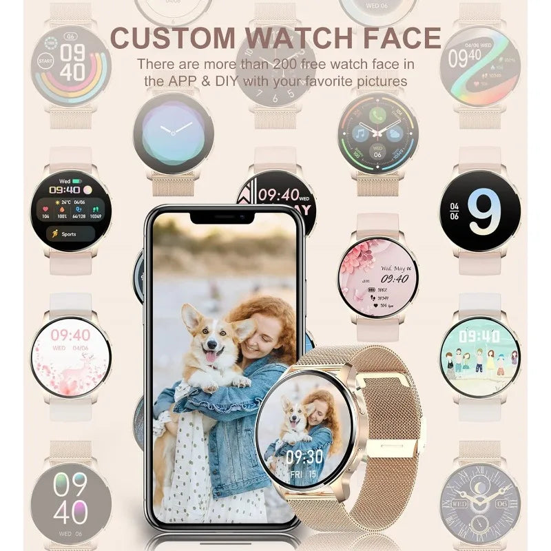 INNOFOVO Smartwatch For Women Fitness Tracker Waterproof HD Display