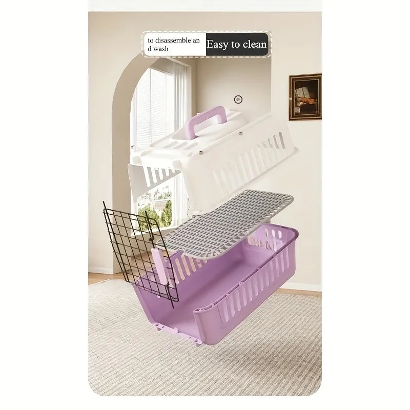 Airline- Portable Pet Carrier for Cats & Small Dogs - Airplane Cabin Crate with Dividers, Sturdy Breathable Travel Carrier, Avai