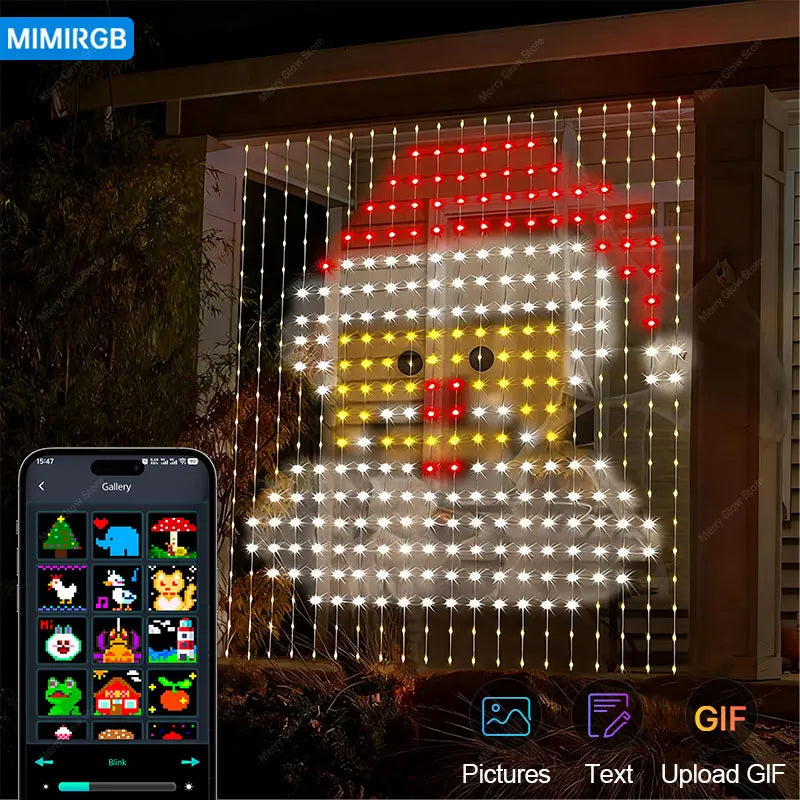 MIMIRGB Smart LED RGB Curtain Lights USB App Control