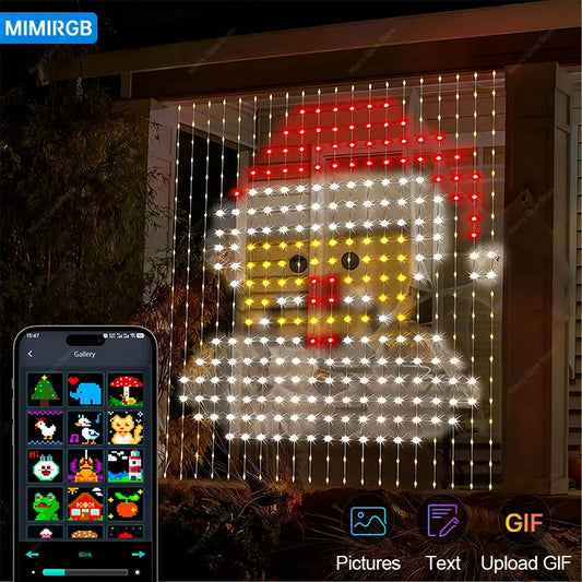 MIMIRGB Smart LED RGB Curtain Lights USB App Control