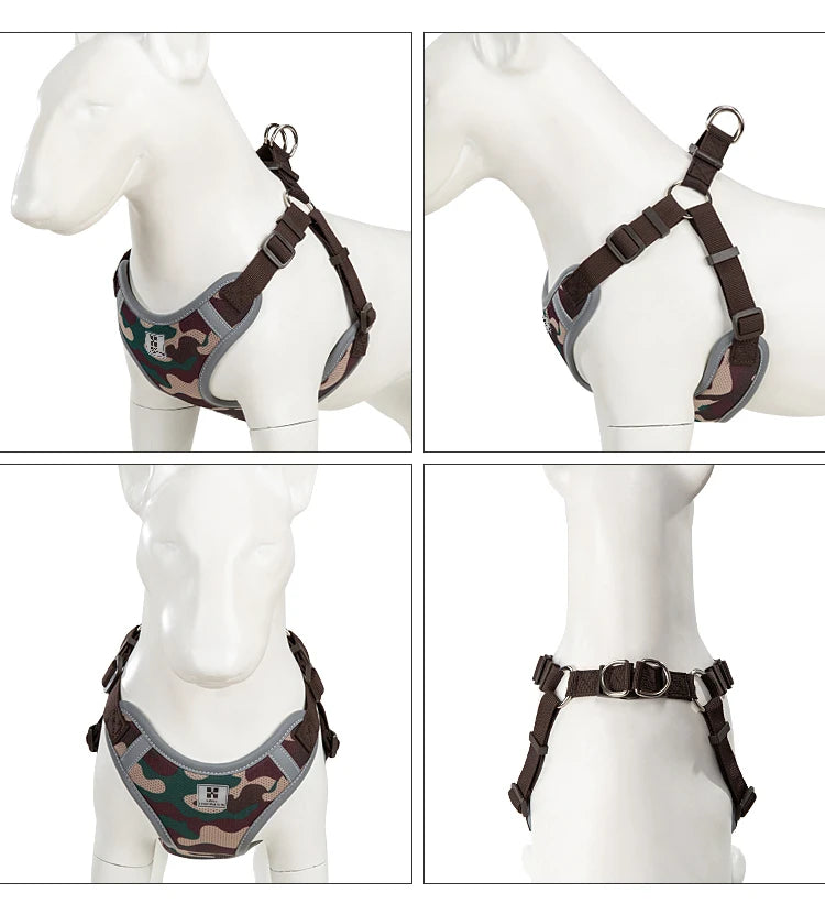 Cat Dog Harness Leash Set for Small Medium Dog Adjustable Pet Harness Reflective Breathable Outdoor Walking Pet accessories