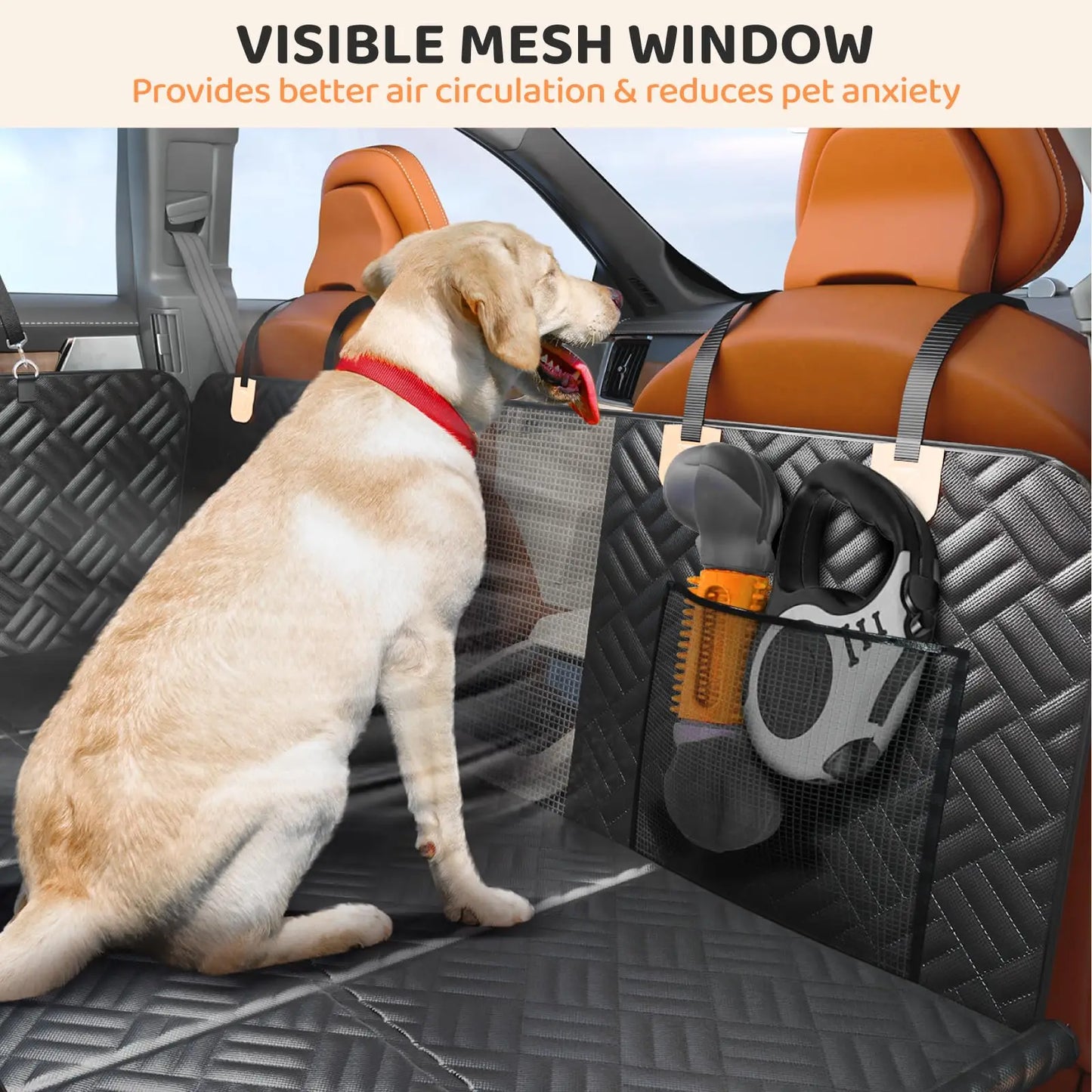 NONECN Dog Hammock Seat Cover for Cars and SUVs Extender
