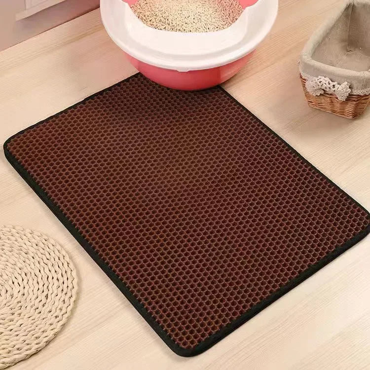 Cat Litter Mat Double Layer Waterproof Non Slip Washable Pad