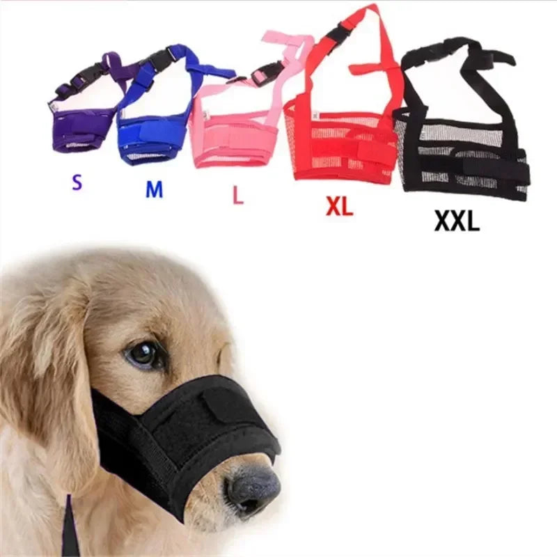 1pcs Adjustable Dog Muzzle Breathable Dog Mouth Cover Muzzle Collar Anti Barking Pet Mouth Muzzles for Dogs Dog Accessories