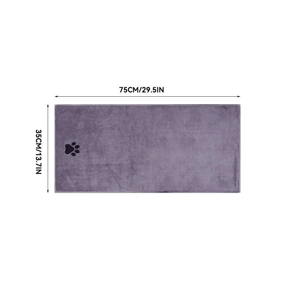 Microfiber Pet Bath Towel Embroidered Super Soft Absorbent For Dogs