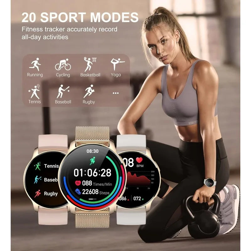 INNOFOVO Smartwatch For Women Fitness Tracker Waterproof HD Display