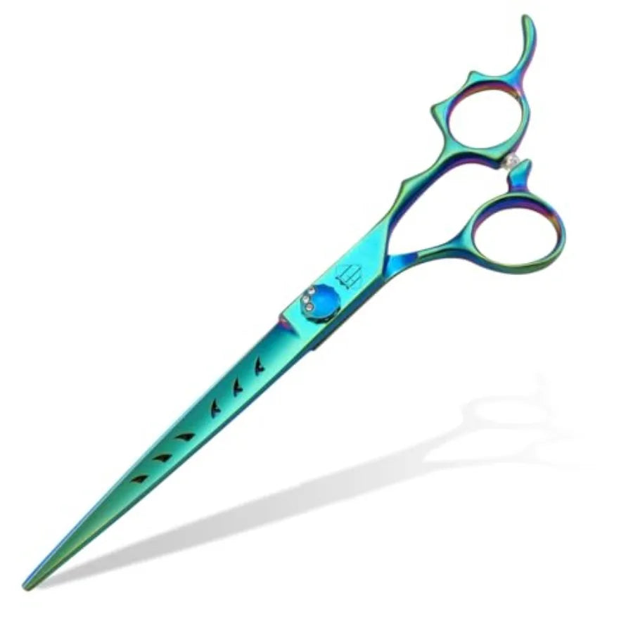 Do roomin Scissors: 7" Straiht Pet Shears Skeletonized blade Made Of Japanese 440C for Trimmin Dos Cats and Other Pets reen,7
