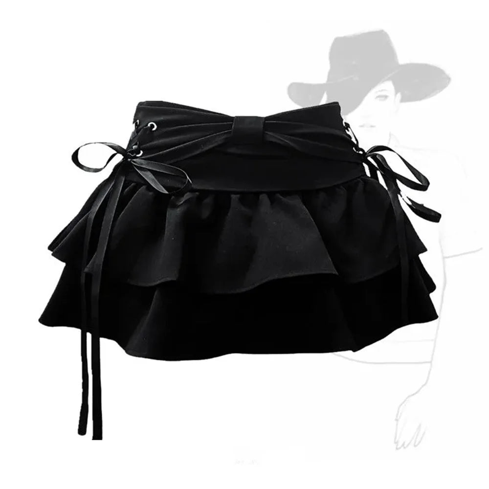 YKANGSCN Denim Mini Skirt For Women Gothic Streetwear A Line