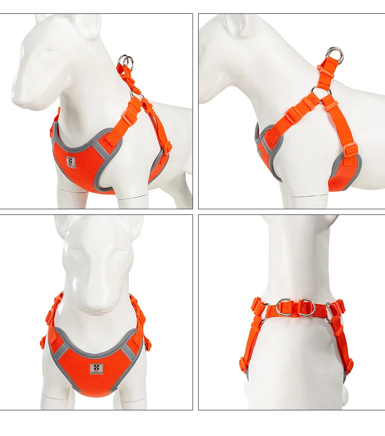 Cat Dog Harness Leash Set for Small Medium Dog Adjustable Pet Harness Reflective Breathable Outdoor Walking Pet accessories