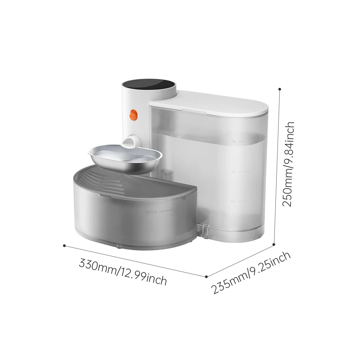 Stainless Steel Bowl Pet Intelligent Pouring Water Dispenser Automatically Purifies The Wireless Drinking Bowl For Dogs