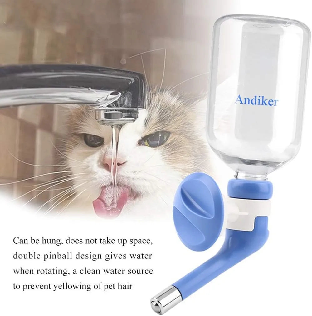 No-Drip Dog Water Bottle for Crate, 350ml Adjustable Detachable Kennel Water Dispenser for Pets