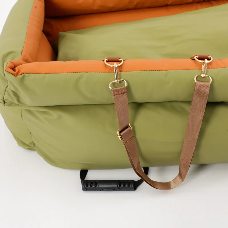 Foldable Travel Pet Car Seat Bed Comfortable Thickened Pet Sleeping Nest Anti Slip Fixed Design Durable Cat Dog Rest Bed For Vehicle Home Dual Use