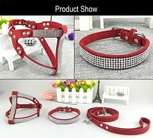 Trendy Newtensina Dog Collar Set – Fashion Harness & Leash for Dogs, Red XS  

SEO optimized: dog collar set, fashion harness, l
