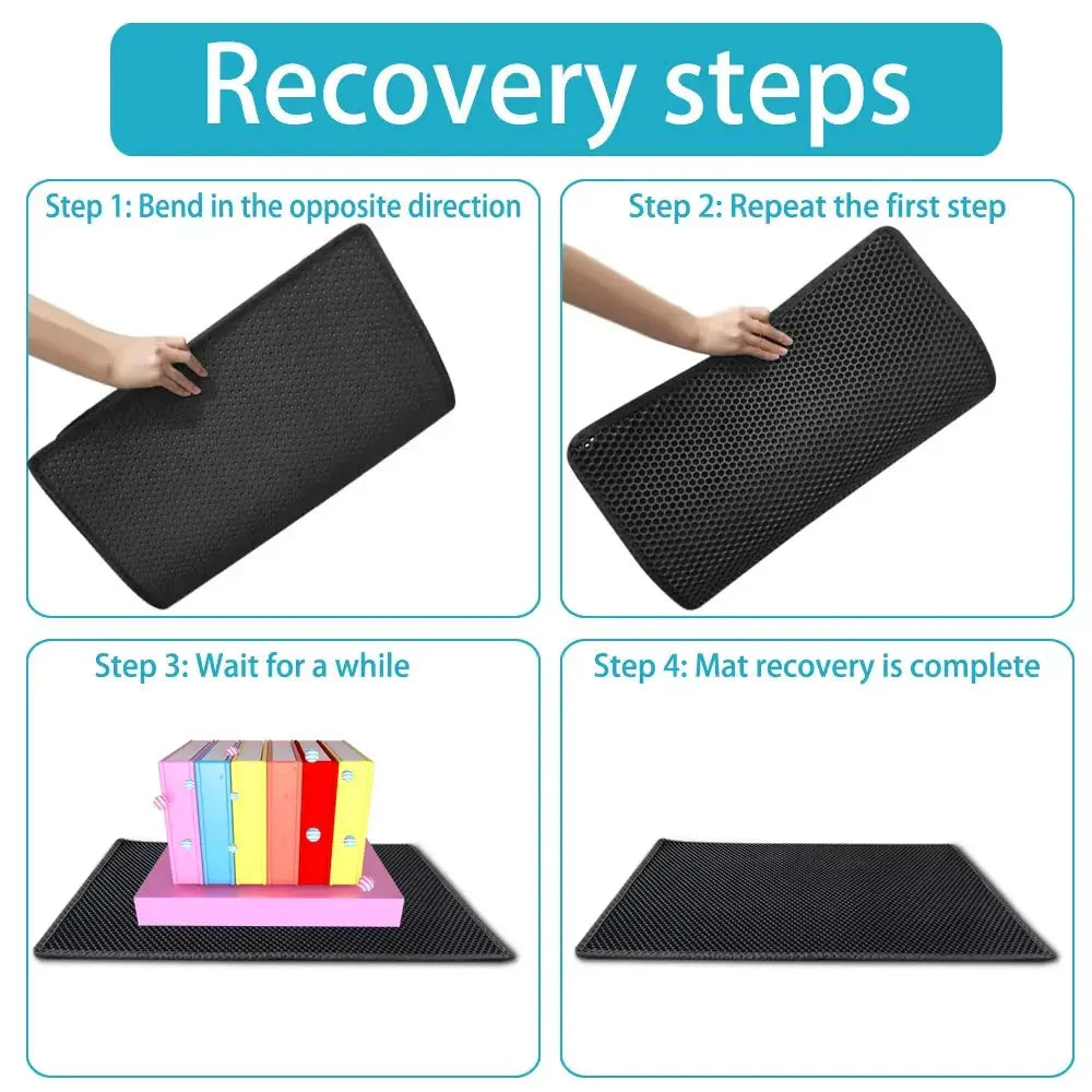 Cat Litter Mat Double Layer Waterproof Non Slip Washable Pad