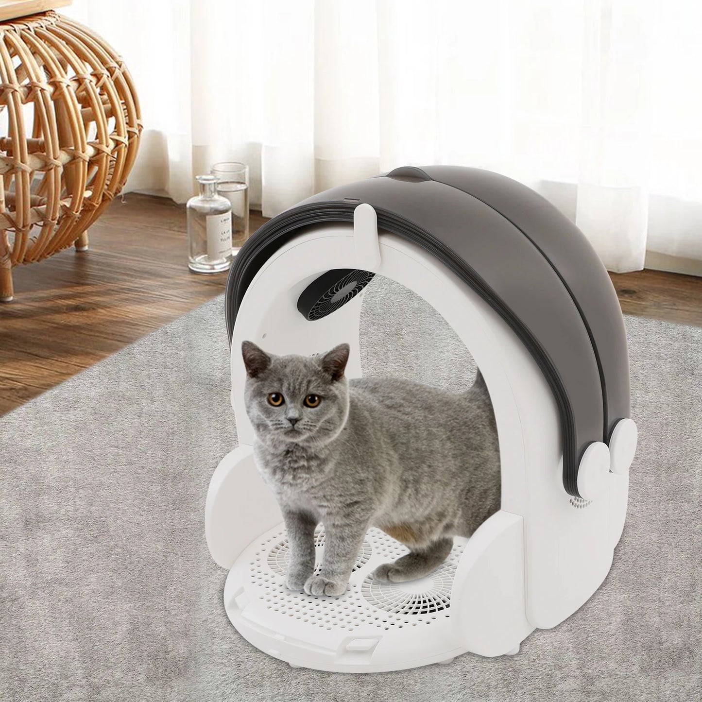 Foldable Pet Dryer Box for Cats and Small Dogs Portable Home Use