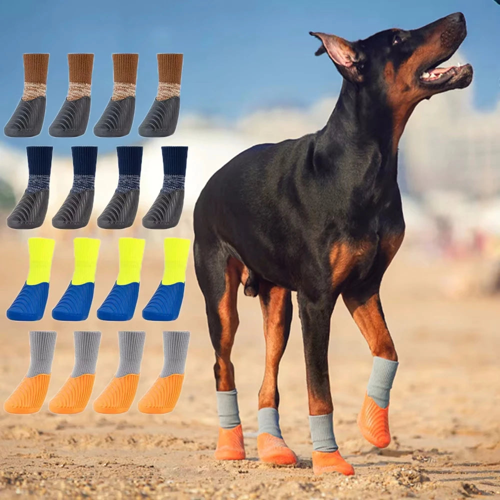 Outdoor Dog Boots Paw Protector Waterproof Anti Slip Shoes