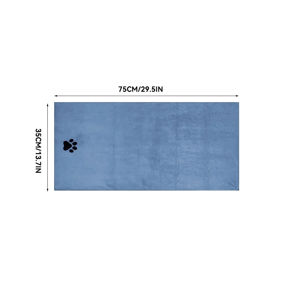 Microfiber Pet Bath Towel Embroidered Super Soft Absorbent For Dogs