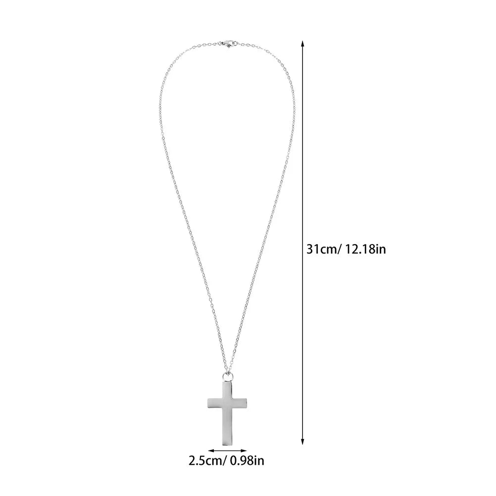 2Pcs Stainless Steel Cross Ashes Pendant Necklace Keepsake Urn Locket for Human Pet Remembrance Memorial Jewelry Comfort Fit