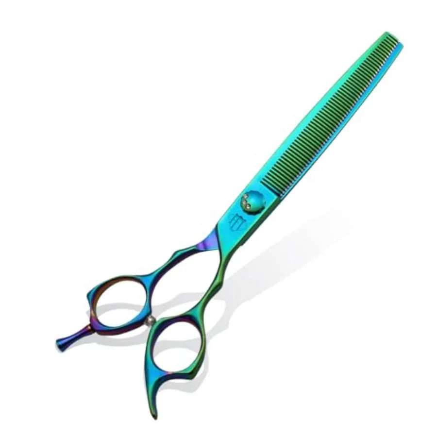 Do roomin Scissors: 7" Straiht Pet Shears Skeletonized blade Made Of Japanese 440C for Trimmin Dos Cats and Other Pets reen,7