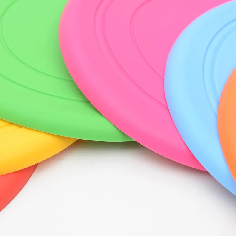 Soft Silicone Flying Saucer, Dog Chew Toy Training Frisbee, Bite-Resistant for Golden Retriever & Teddy Pet