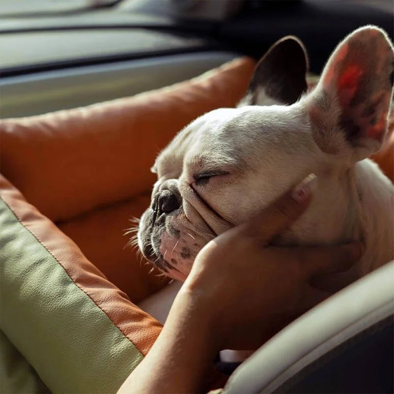 Foldable Travel Pet Car Seat Bed Comfortable Thickened Pet Sleeping Nest Anti Slip Fixed Design Durable Cat Dog Rest Bed For Vehicle Home Dual Use