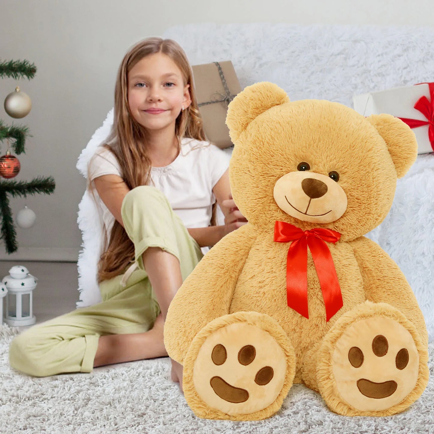 MorisMos Teddy Bear Plush Toy For Kids Gift Adorable Companion