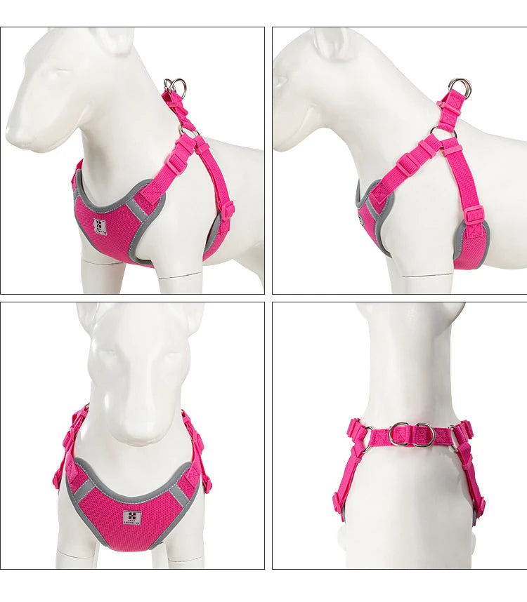 Cat Dog Harness Leash Set for Small Medium Dog Adjustable Pet Harness Reflective Breathable Outdoor Walking Pet accessories