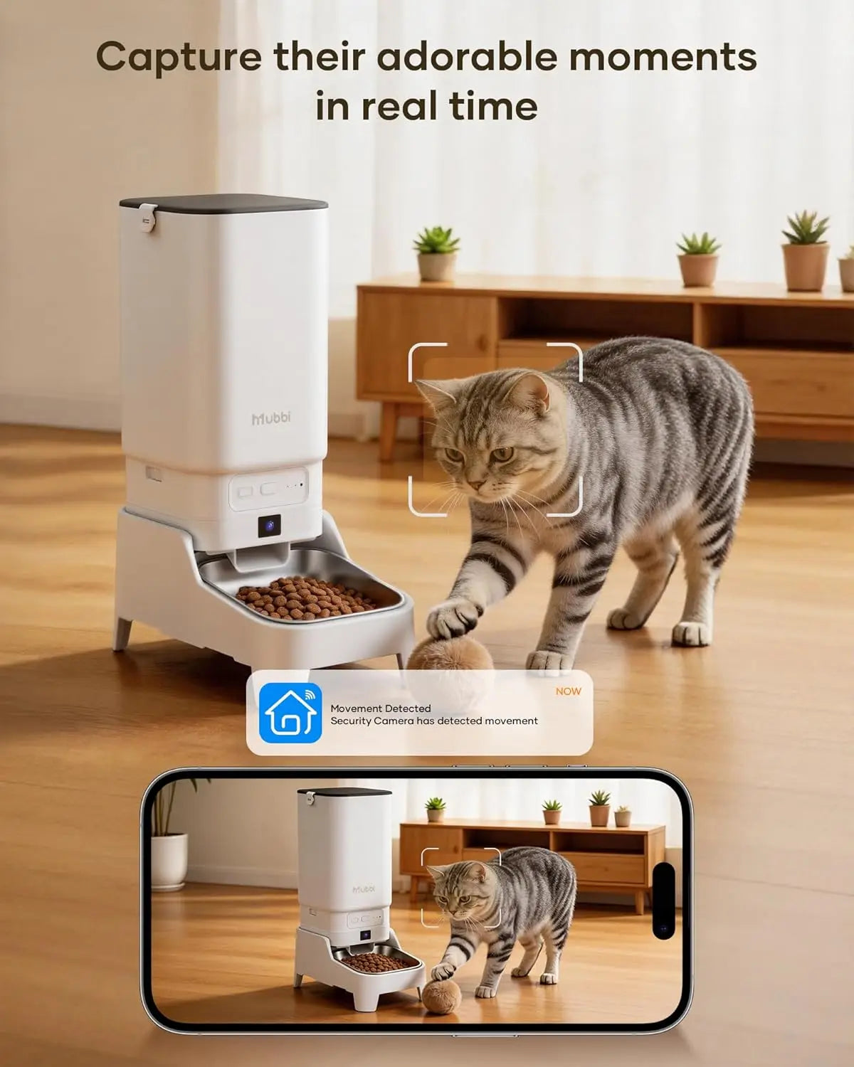 Automatic Cat Feeder with 1080P Night Vision Camera, 7L Large Capacity, 2-Way Audio & 5G WiFi Timed Food Dispenser for Pets
