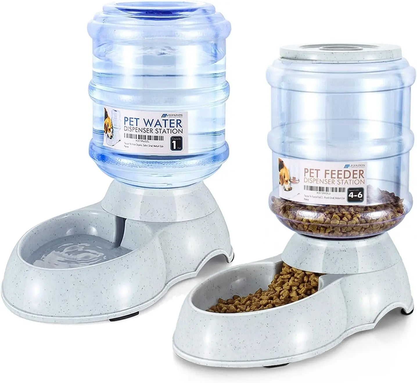 Automatic Pet Feeder and Waterer Set for Dogs and Cats