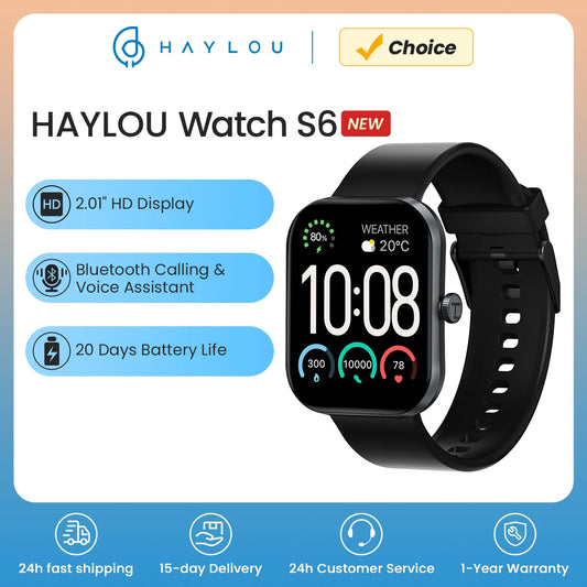 Haylou Watch S6 Smartwatch With Bluetooth Calling IP68 Waterproof