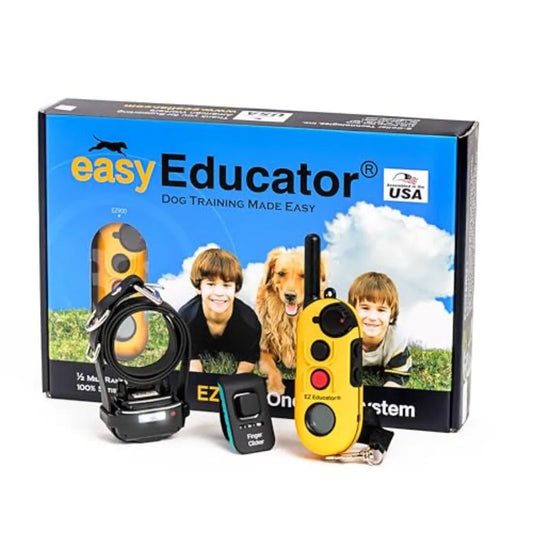 E-Collar EZ-900 1/2 Mile Dog Training Collar for Small Medium Dogs 10+ lbs Ergonomic LCD Remote, 256 Vibration Levels, Pavlovia