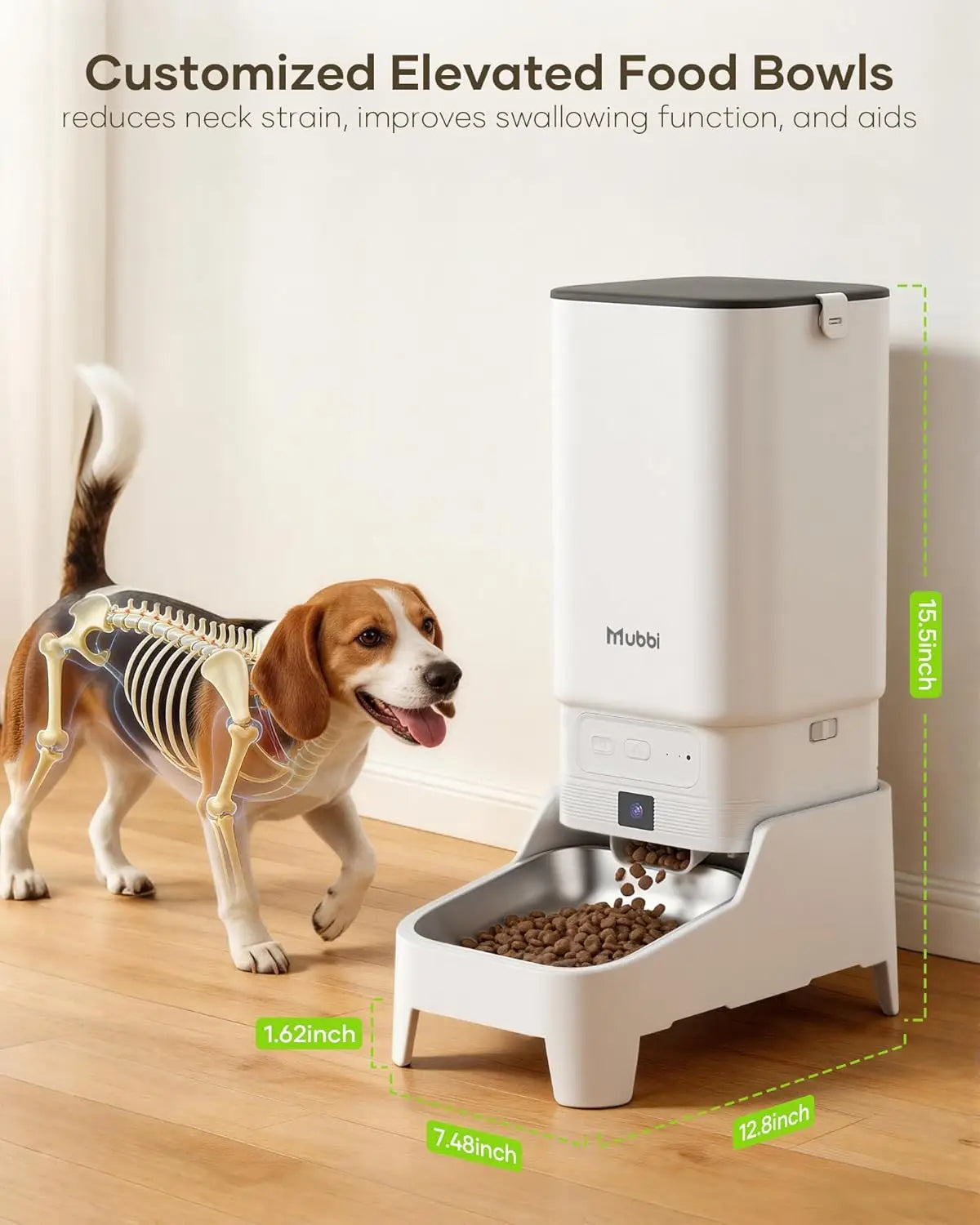 Automatic Cat Feeder with 1080P Night Vision Camera, 7L Large Capacity, 2-Way Audio & 5G WiFi Timed Food Dispenser for Pets